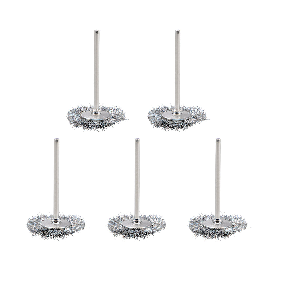 Harfington Mini Wire Cup Brush Crimped Steel 25 x 3mm with 2.35mm Shank 5 Pcs