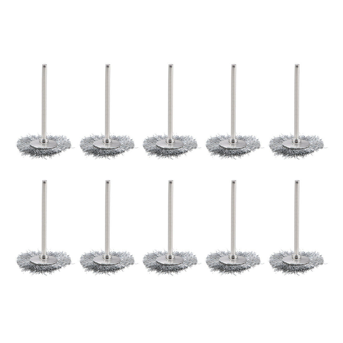 Harfington Mini Wire Cup Brush Crimped Steel 25 x 3mm with 2.35mm Shank 10 Pcs