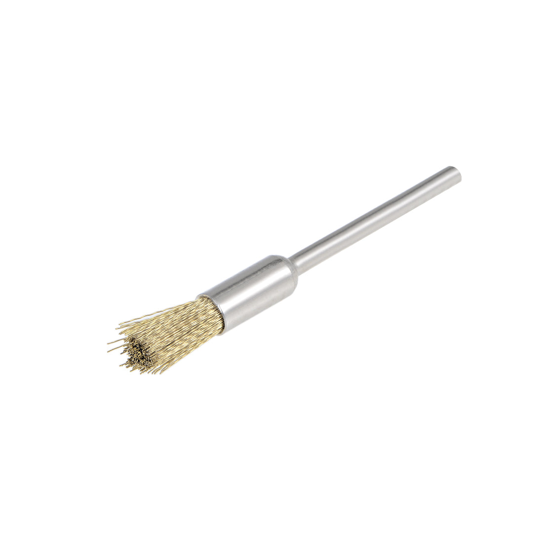 Harfington Mini Wire Cup Brush Brass Plated Crimped Steel 5 x 11mm with 2.35mm Shank 3 Pcs