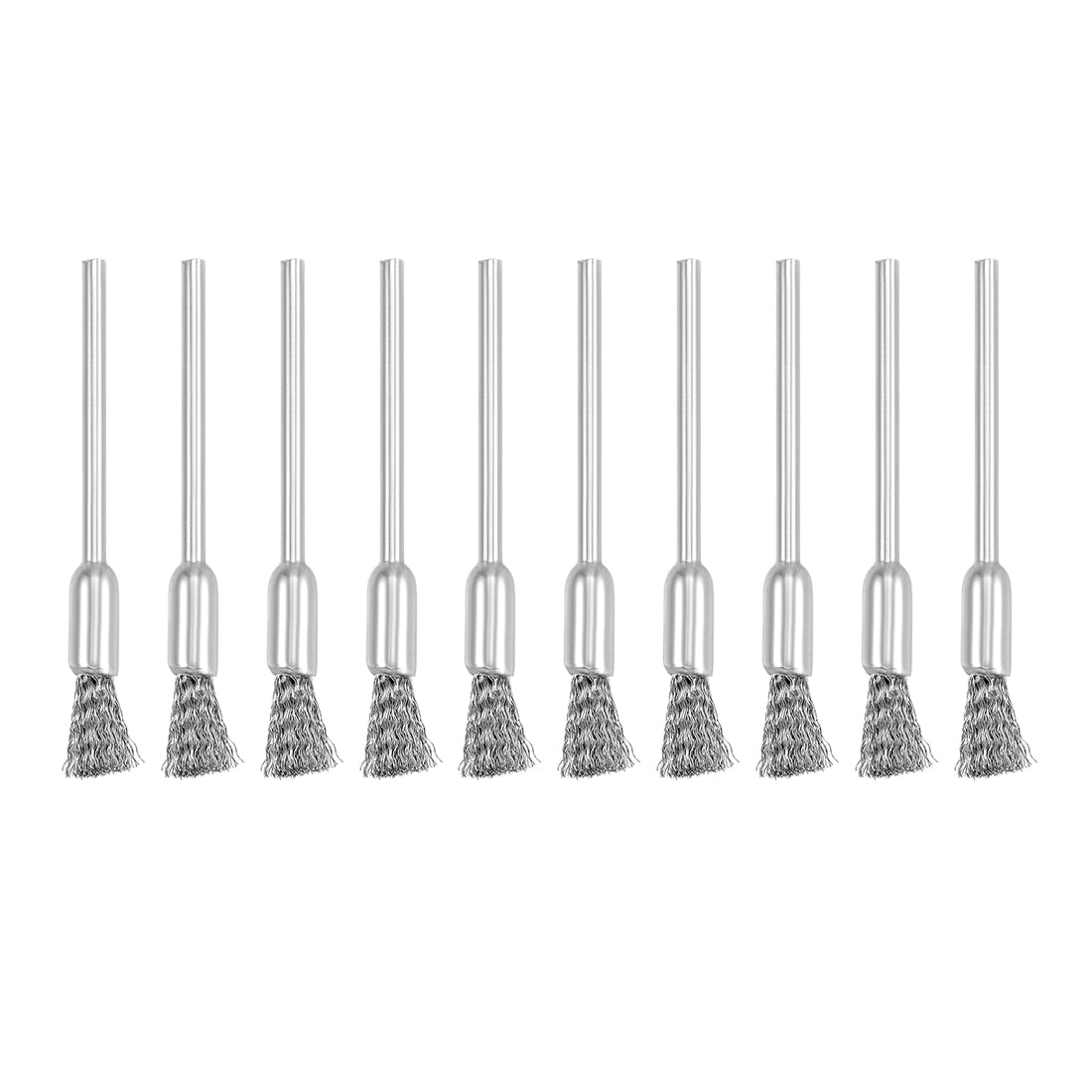 Harfington Mini Wire Cup Brush Crimped Steel 5 x 11mm with 2.35mm Shank 10 Pcs