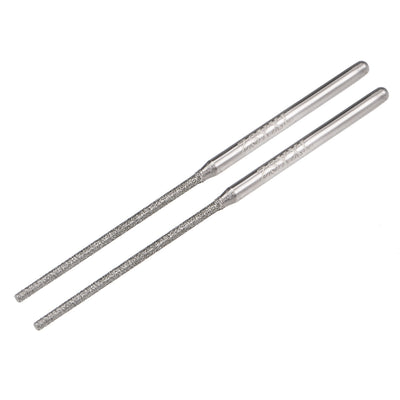 Harfington Mini Diamond burrs Grinding Drill Bits for Rotary Tool Shank Cylindrical Ball