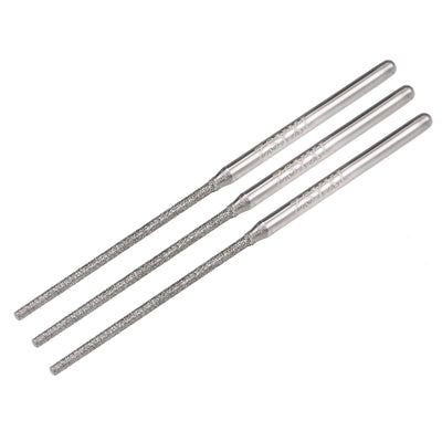 Harfington Mini Diamond burrs Grinding Drill Bits Rotary Tool Shank Cylindrical Ball Tools