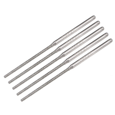 Harfington Mini Diamond burrs Grinding Drill Bits Rotary Shank Cylindrical Ball Nose Tool