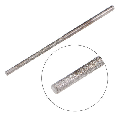 Harfington Mini Diamond burrs Grinding Drill Bits Rotary Tool Shank Cylindrical Ball Tools