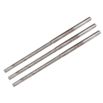 Harfington Mini Diamond burrs Grinding Drill Bits Rotary Tool Shank Cylindrical Ball Tools