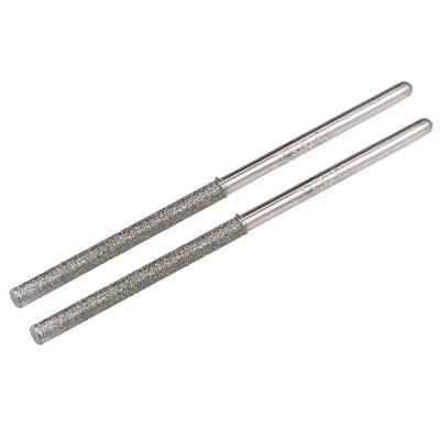Harfington Mini Diamond burrs Grinding Drill Bits for Rotary Tool Shank Cylindrical Ball