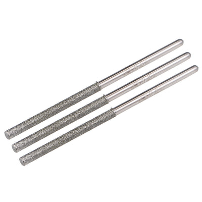Harfington Mini Diamond burrs Grinding Drill Bits Rotary Tool Shank Cylindrical Ball Tools