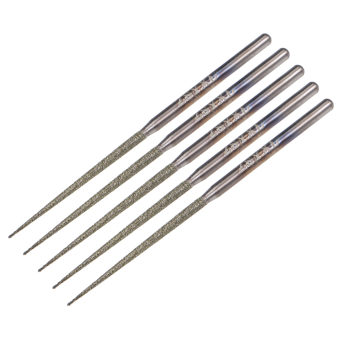 Harfington Mini Diamond Burrs Grinding Drill Bits for Rotary Tool 2.35mm Shank 1.8mm Conial 5 Pcs