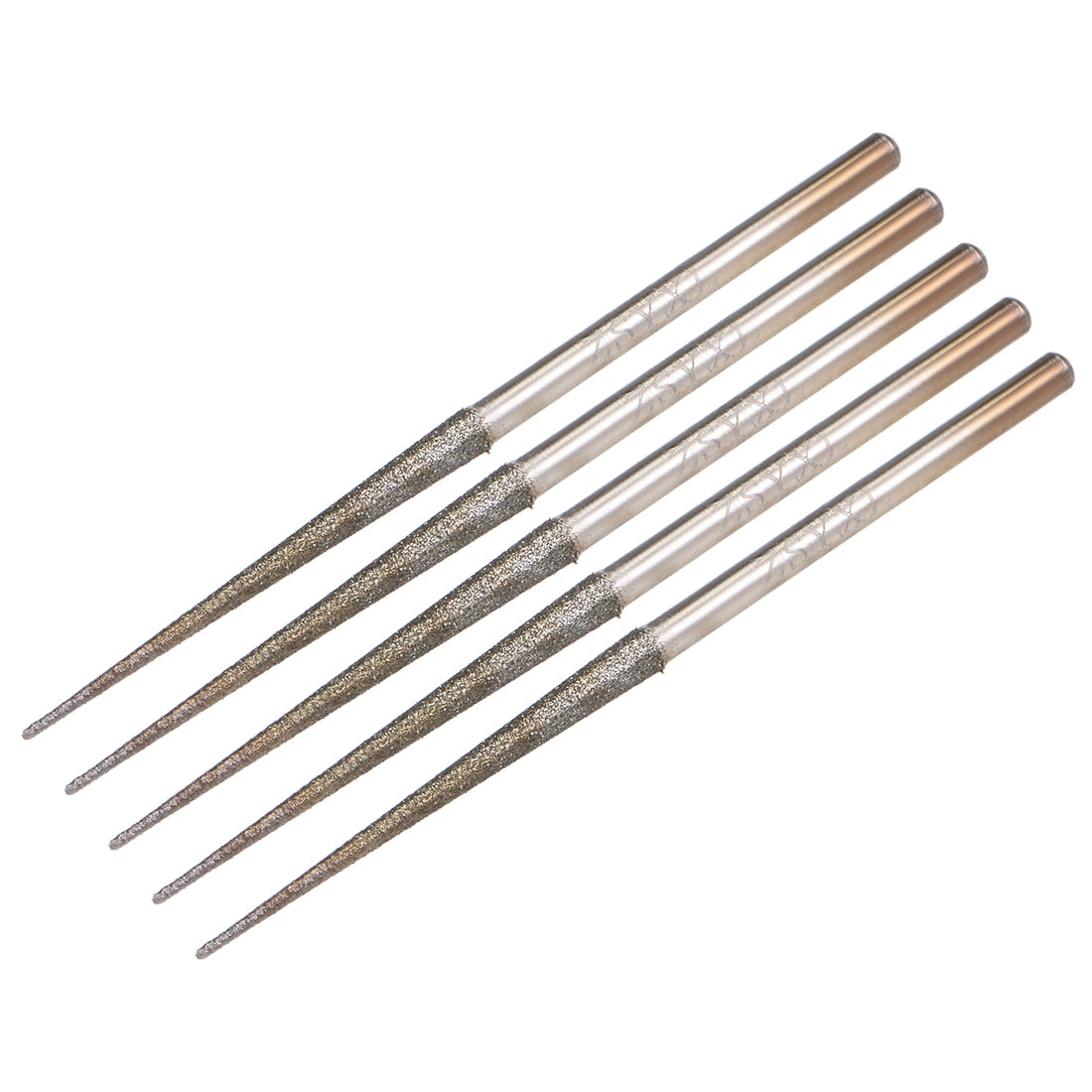 Harfington Mini Diamond Burrs Grinding Drill Bits for Rotary Tool 2.35mm Shank 2.6mm Conial 5 Pcs