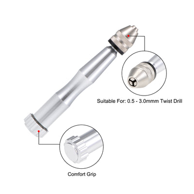 Harfington Pin Vise 0.5 - 3.0mm Adjustable Precision Hand Rotary Tools for Wood Jewelry Plastic