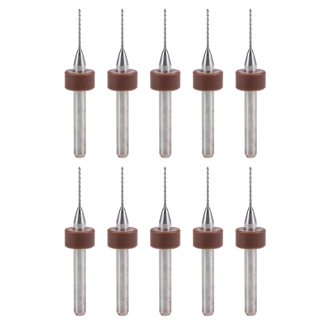 Harfington 0.6mm Tungsten Carbide CNC Engraving Print Circuit Board PCB Drill Bits 10 Pcs