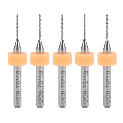 Harfington 0.7mm Tungsten Carbide CNC Engraving Print Circuit Board PCB Drill Bits 5 Pcs