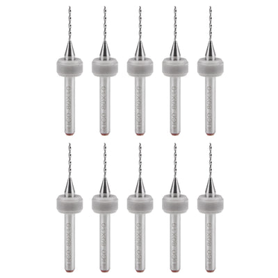 Harfington 0.8mm Tungsten Carbide CNC Engraving Print Circuit Board PCB Drill Bits 10 Pcs