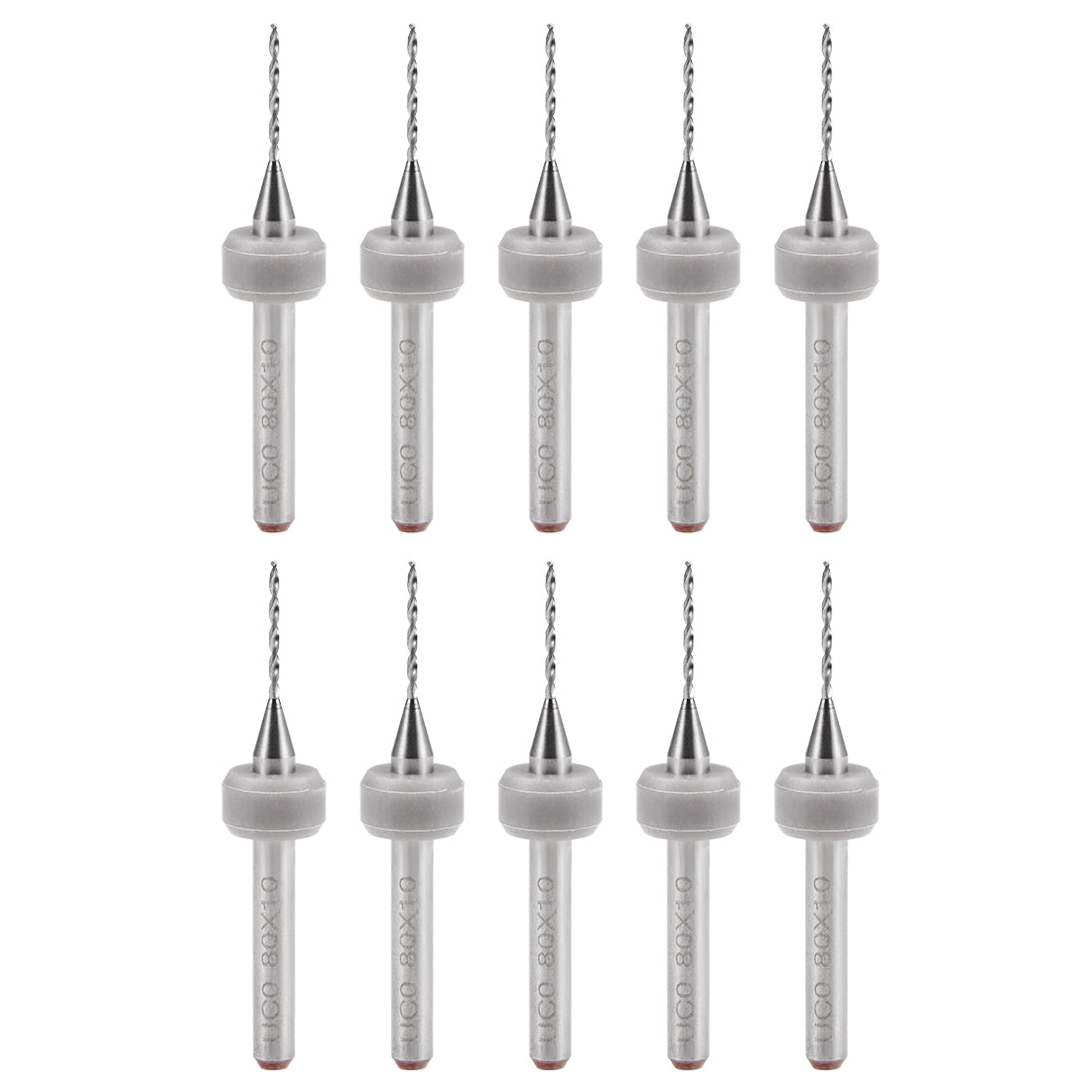 Harfington 0.8mm Tungsten Carbide CNC Engraving Print Circuit Board PCB Drill Bits 10 Pcs