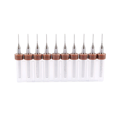 Harfington 1Set (10Pcs) 0.5mm Carbide CNC Engraving Circuit Board Micro PCB Drill Bits