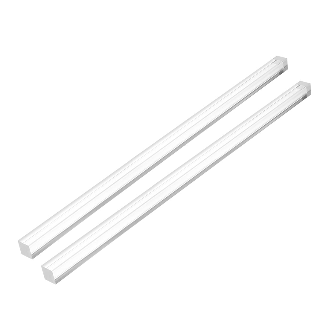 Harfington 15mmx15mmx350mm Transparent Clear Solid Acrylic Square Rod PMMA Bar 2pcs