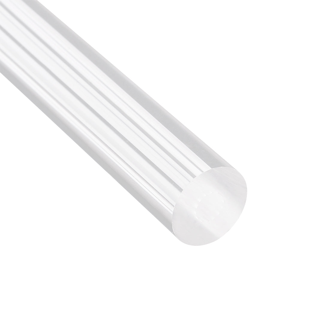 Harfington 18 mm x 250 mm, transparent, weiß, gerade, massiver Acryl-Rundstab, PMMA-Stange