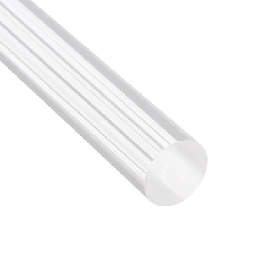 Harfington 18 mm x 250 mm, transparent, weiß, gerade, massiver Acryl-Rundstab, PMMA-Stange