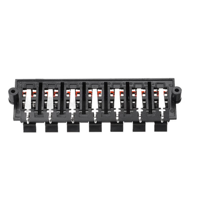Harfington 14 Way  Spring Speaker Terminal Clip Push Release Connector Audio Cable Terminals Strip Block Black Red WP14-03B 1Pcs