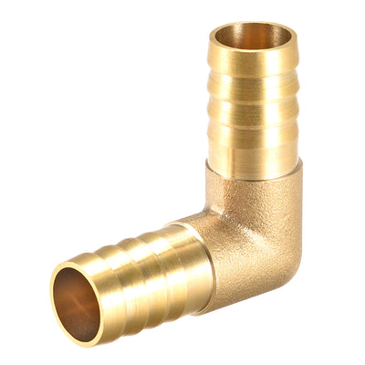 Harfington 14mm Barb Brass Hose Fitting 90 Degree Elbow Pipe Connector Coupler Tubing