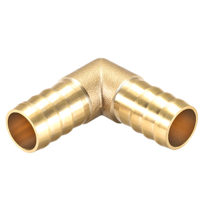 Harfington 16mm Barb Brass Hose Fitting 90 Degree Elbow Pipe Connector Coupler Tubing