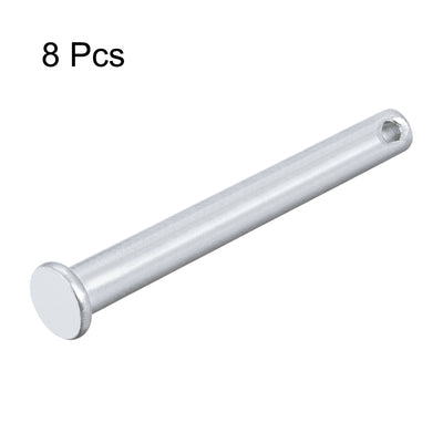 Harfington Single Hole Clevis Pins -  Flat Head Zinc-Plating Solid Steel Link Hinge Pin 8Pcs