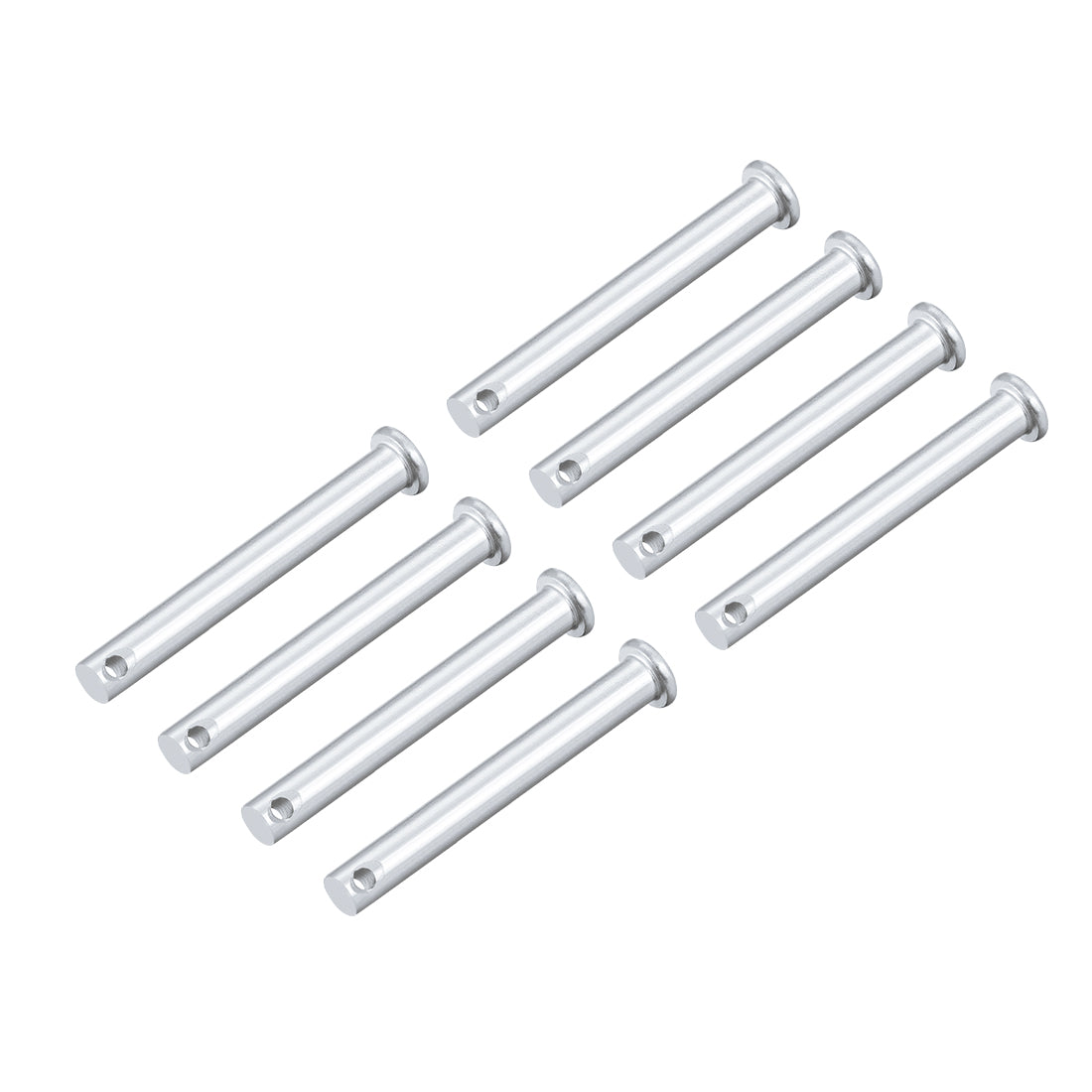 Harfington Single Hole Clevis Pins -  Flat Head Zinc-Plating Solid Steel Link Hinge Pin 8Pcs