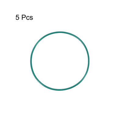 Harfington Fluorine Rubber O-Rings, FKM Seal Gasket for Vehicle Machinery Green, Pack of 5