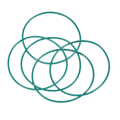 Harfington Fluorine Rubber O-Rings, FKM Seal Gasket for Vehicle Machinery Green, Pack of 5