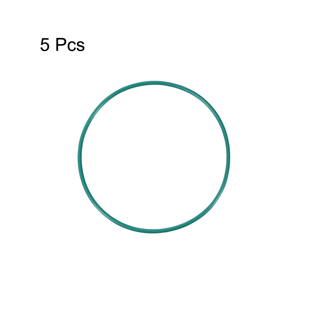 Harfington Fluorine Rubber O-Rings, FKM Seal Gasket for Vehicle Machinery Green, Pack of 5