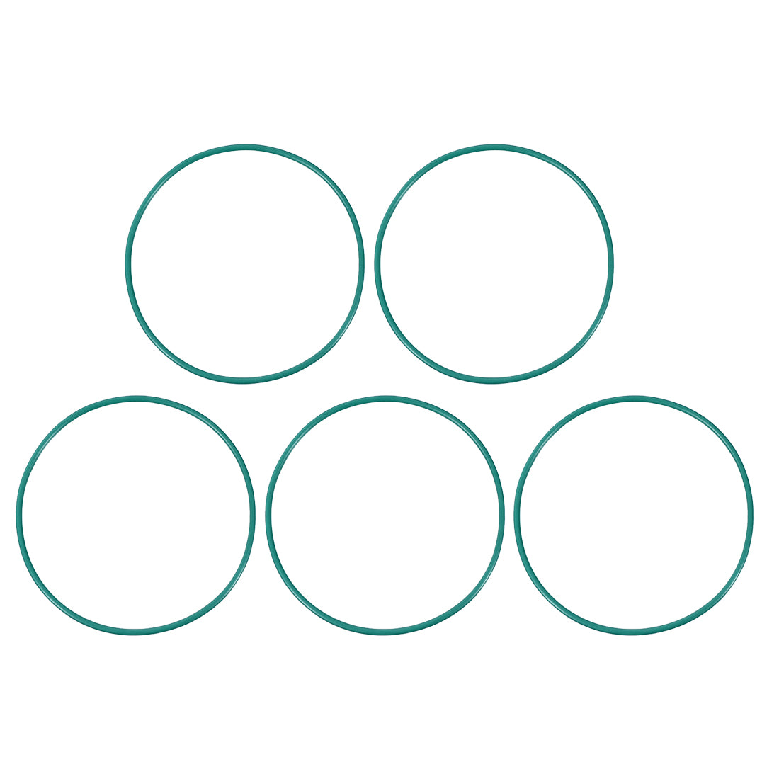 Harfington Fluorine Rubber O-Rings, FKM Seal Gasket for Vehicle Machinery Green, Pack of 5