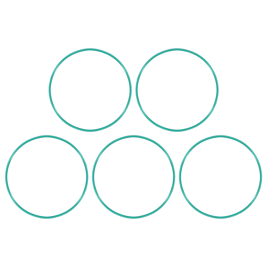 Harfington Fluorine Rubber O-Rings, FKM Seal Gasket for Vehicle Machinery Green, Pack of 5