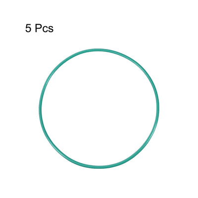 Harfington Fluorine Rubber O-Rings, FKM Seal Gasket for Vehicle Machinery Green, Pack of 5