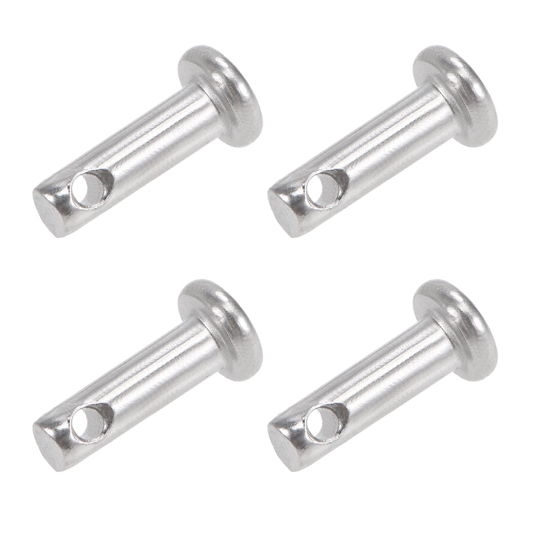 Harfington Single Hole Clevis Pins - Flat Head 304 Stainless Steel Link Hinge Pin 4Pcs