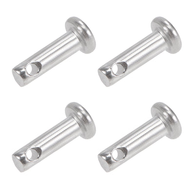 Harfington Single Hole Clevis Pins - Flat Head 304 Stainless Steel Link Hinge Pin 4Pcs