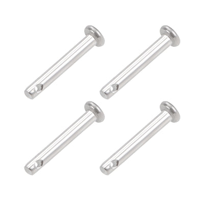Harfington Single Hole Clevis Pins - Flat Head 304 Stainless Steel Link Hinge Pin 4Pcs