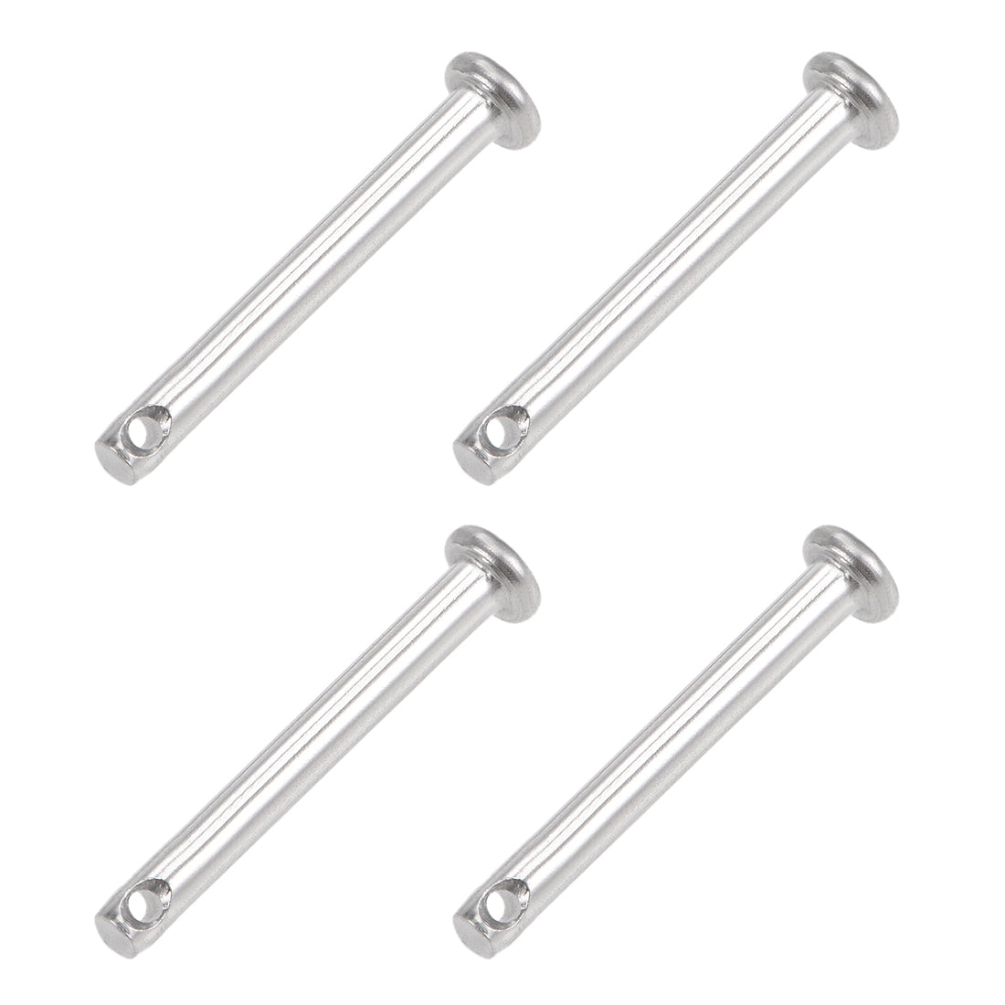 Harfington Single Hole Clevis Pins - Flat Head 304 Stainless Steel Link Hinge Pin 4Pcs