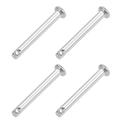 Harfington Single Hole Clevis Pins - Flat Head 304 Stainless Steel Link Hinge Pin 4Pcs