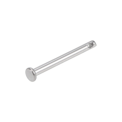 Harfington Single Hole Clevis Pins - Flat Head 304 Stainless Steel Link Hinge Pin 10Pcs
