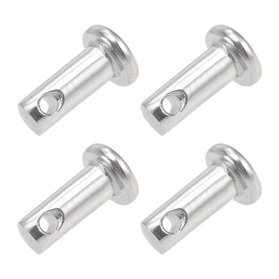 Harfington Single Hole Clevis Pins - Flat Head 304 Stainless Steel Link Hinge Pin 4Pcs