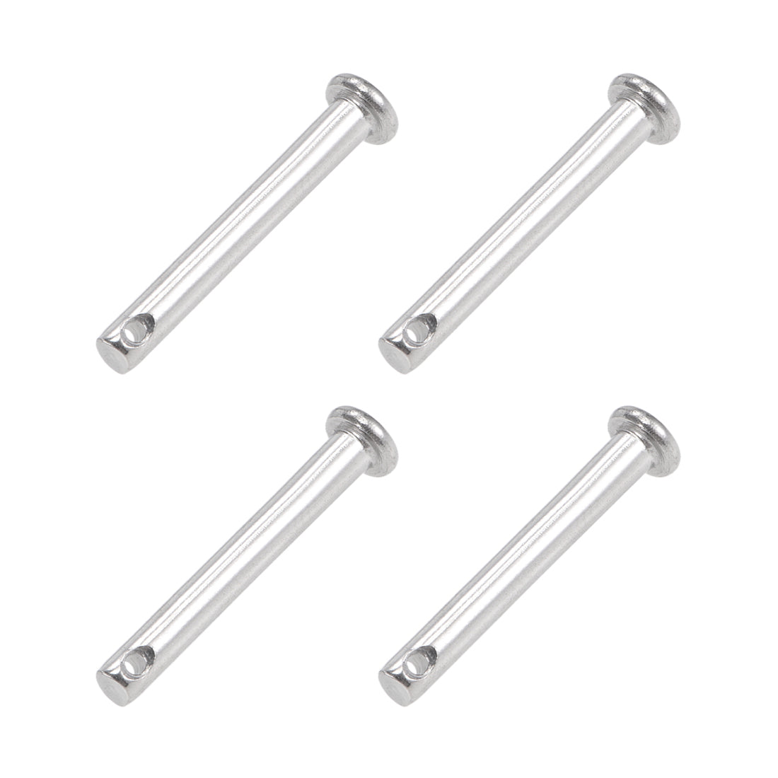 Harfington Single Hole Clevis Pins - Flat Head 304 Stainless Steel Link Hinge Pin 4Pcs