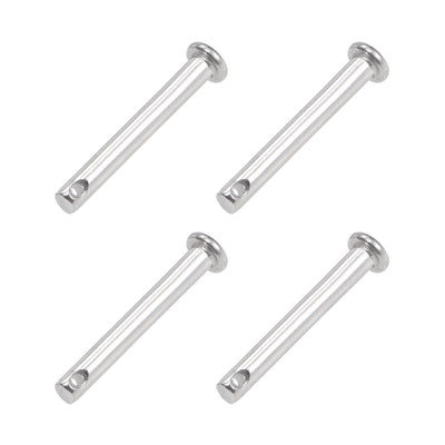 Harfington Single Hole Clevis Pins - Flat Head 304 Stainless Steel Link Hinge Pin 4Pcs