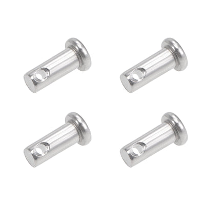 Harfington Single Hole Clevis Pins - Flat Head 304 Stainless Steel Link Hinge Pin 4Pcs