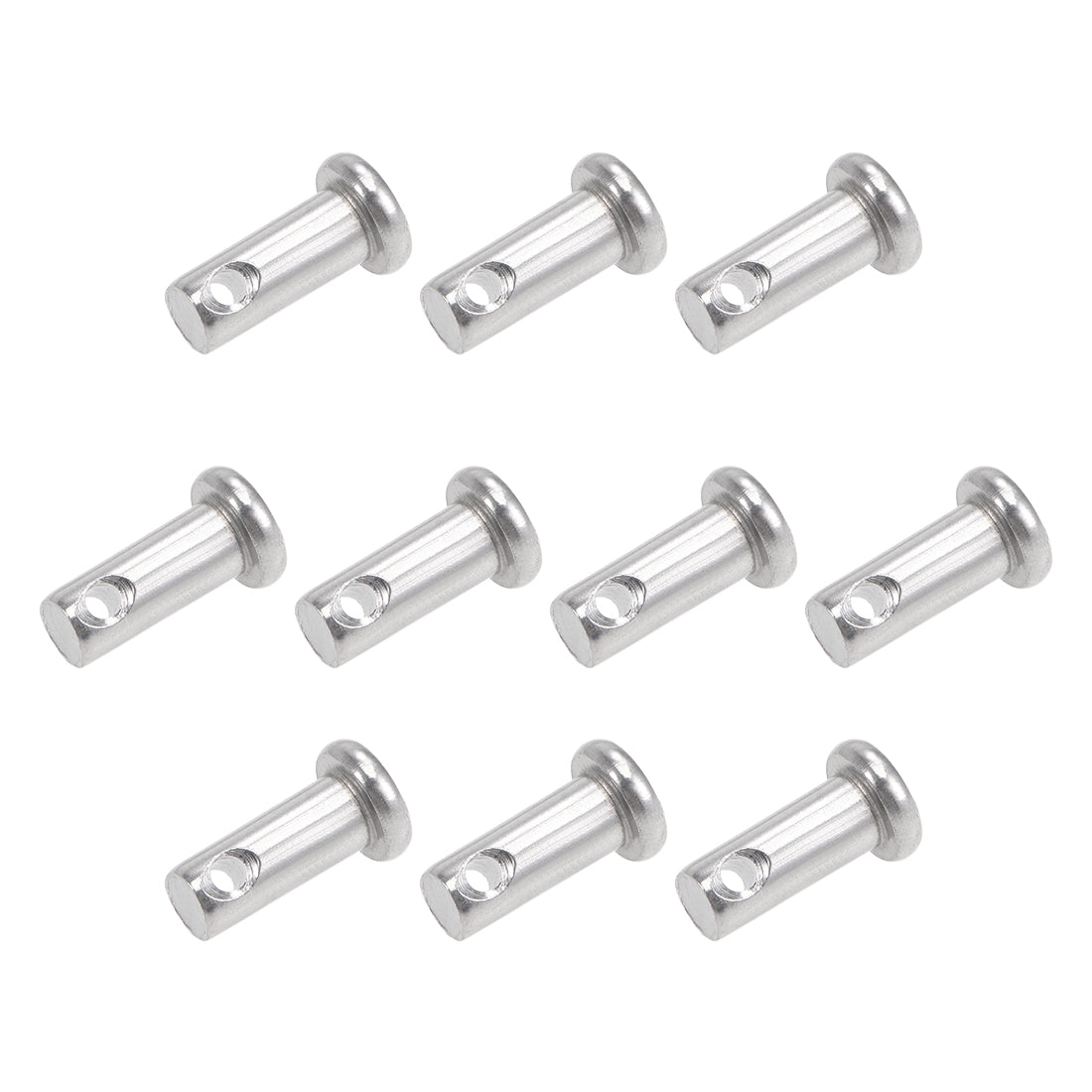 Harfington Single Hole Clevis Pins - Flat Head 304 Stainless Steel Link Hinge Pin 10Pcs