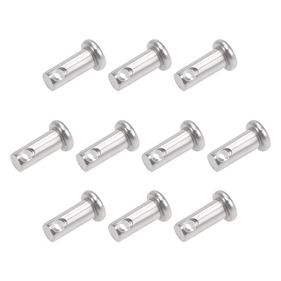 Harfington Single Hole Clevis Pins - Flat Head 304 Stainless Steel Link Hinge Pin 10Pcs