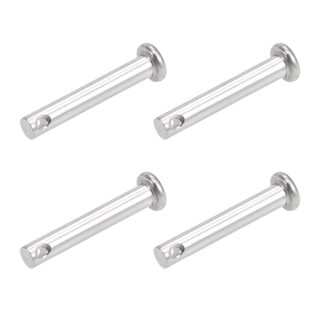 Harfington Single Hole Clevis Pins - Flat Head 304 Stainless Steel Link Hinge Pin 4Pcs