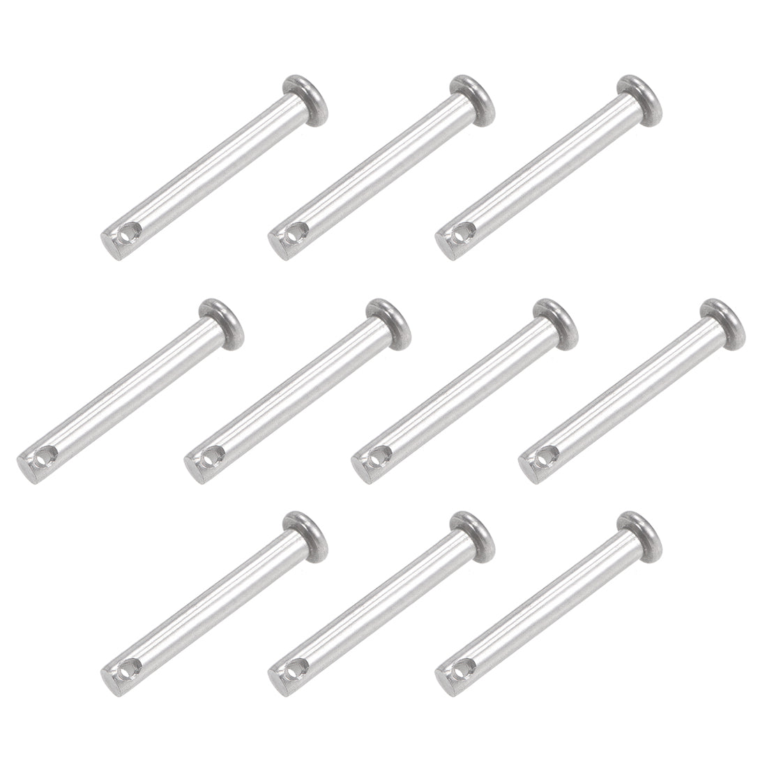 Harfington Single Hole Clevis Pins - Flat Head 304 Stainless Steel Link Hinge Pin 10Pcs