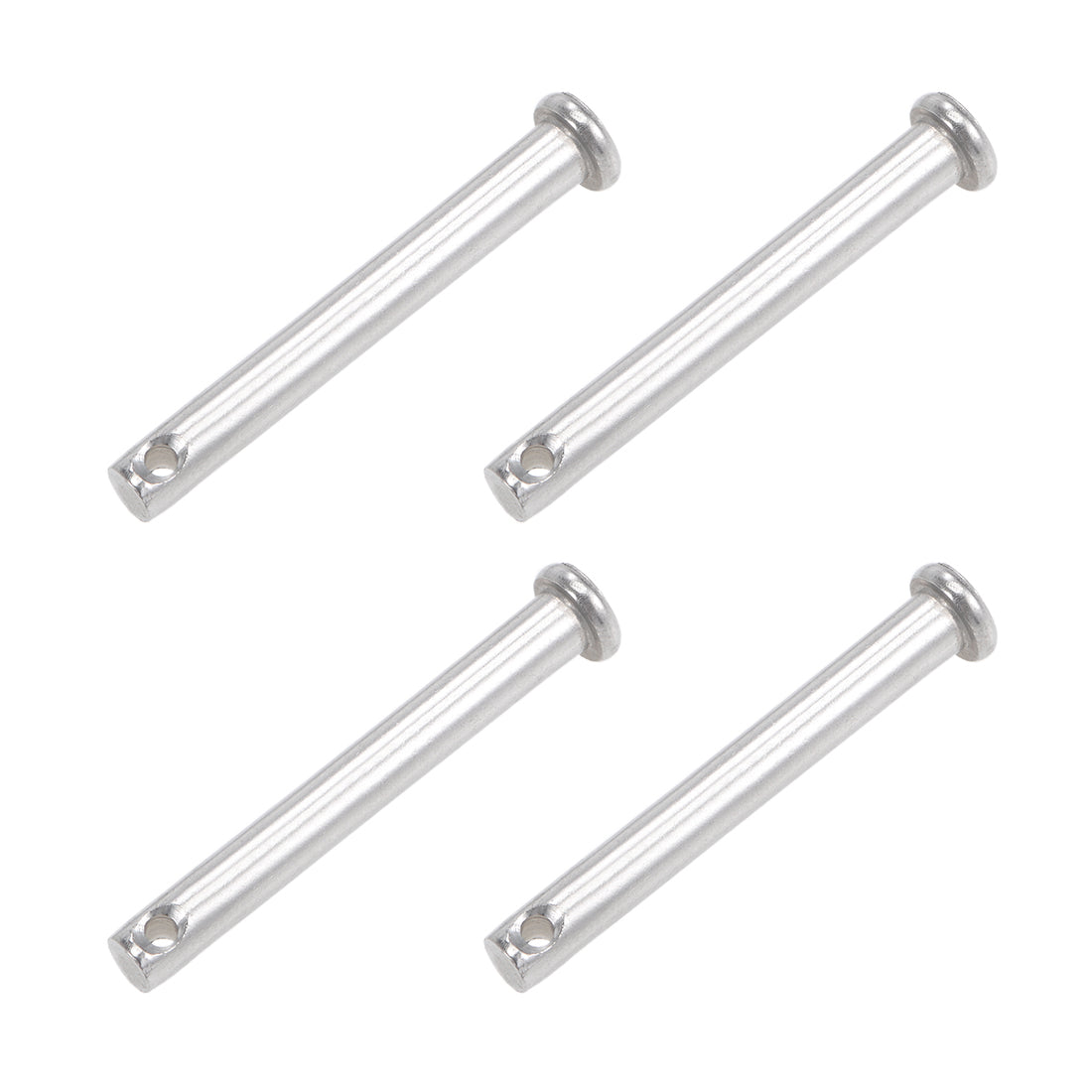 Harfington Single Hole Clevis Pins - Flat Head 304 Stainless Steel Link Hinge Pin 4Pcs
