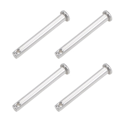 Harfington Single Hole Clevis Pins - Flat Head 304 Stainless Steel Link Hinge Pin 4Pcs