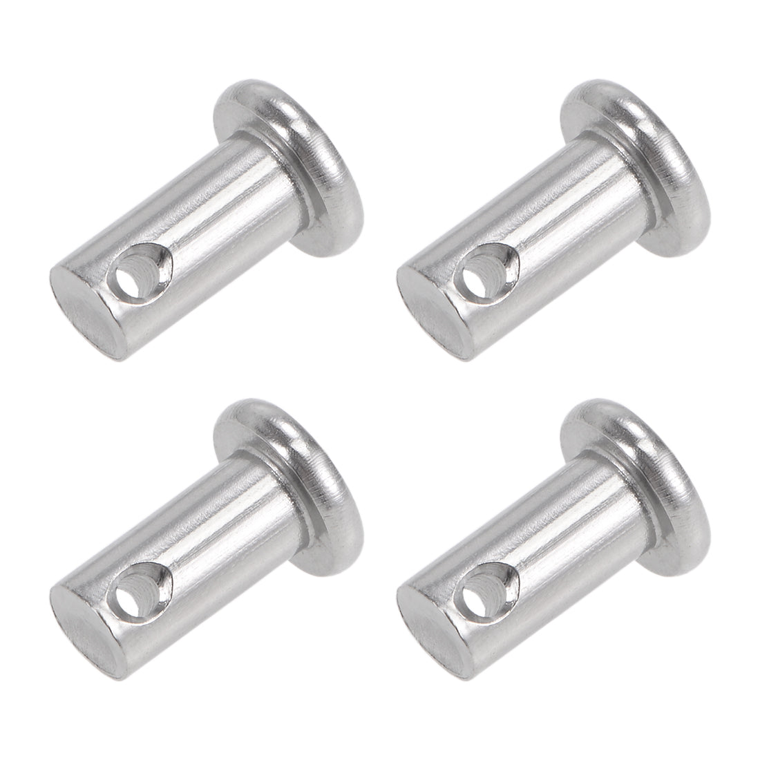 Harfington Single Hole Clevis Pins - Flat Head 304 Stainless Steel Link Hinge Pin 4Pcs